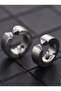 Pair of 3mm Compression Male Steel Earrings Without Hole to Ears Mse1 - 3
