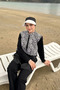 Black White Leopard Image 3 Piece Ajustable Belga Foot Convention 8272 - 4