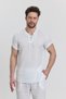 Men's Shirt - Muslin Alaçatı T-Shirt - with Rope Detail - 4070 - 3