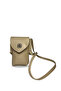 Women's Leather Beige Waterproof Phone Wallet Strap Cross Shoulder Bag - 2