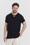 Men's Shirt - Muslin Alaçatı T-Shirt - with Rope Detail - 4070 - 3