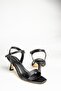 U569519904 Black Fabric Low Heeled Women's Shoes - 6