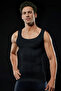 Black Men's Tank Top Corset Undershirt for Chest Belly Shaping / Sculpting Firming Shaping Gynecomastia - 4