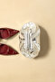 Silver Women's Metallic Leather Clutch Evening Dress Bag - 7