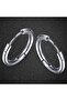 Thin Ring Unisex Men Women Stainless Steel Earrings Pair 2Pcs Mse5