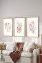 3 Piece Wood Frame Look MDF Poster Painting Set - Set 100