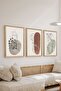 3 Piece Wood Frame Look Mdf Poster Painting Set - Set 121