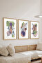 3 Piece Wood Frame Look Mdf Poster Painting Set - Set 102