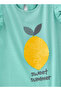 Refreshing Mint Sweet Summer Pineapple Cotton Tee for Girls - 3