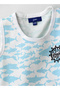 Boys' Blue Shark Pattern Cotton Tank Top - 3