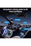 Vacuum Magnetic Suction Phone Holder, Foldable, Hands-Free Mount for Car/Gym/Surface (Black) - 2