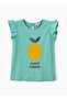Refreshing Mint Sweet Summer Pineapple Cotton Tee for Girls
