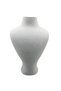 Domestic Production Zeus Model Suede Fabric Grey Color 29/ 22 cm Suit Necklace Display Manikin - 2