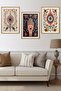 3 Piece Wood Frame Look Mdf Poster Painting Set - Set 02
