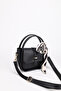 Women's Gold Accessories. Anl. Hanging Scarf - Black Hand & Shoulder Bag - 8