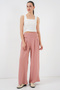 Women's Wide-Leg Pleated Pants 6718 - Dusty Rose - 3