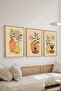 3 Piece Wood Frame Look Mdf Poster Painting Set - Set 106