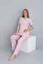 Lace Trimmed V-Neck Maternity and Maternity Pajama Set - 4