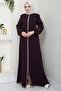 Embroidered Sleeve Ferace Plum HM2721 - 3