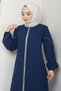 Embroidered Sleeves Ferace Indigo Hm2721 - 6