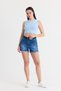 Blue Sleeveless Crew Neck Crop Tank Top 318 - 7