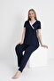 Lace Trimmed V-Neck Maternity and Maternity Pajama Set - 7