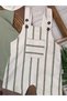 Striped Safari Hat with Snap Fastener on the Shoulder Badi Summer Baby Boy Salopet Set - 2