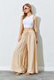 Women's Beige Loose Cut Modal Trousers with Thick Elastic Waist - 5