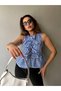 Women's Striped Tie Detailed Tank Top - 3