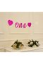 One Lettered Glitter Pink Color Banner Drawstring Wall Ornament 1 Year Old Party Ornament - 3