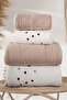 4-Piece Heart-Shaped Pom-Pom Bath and Hair Towel Set - Hammam Set | Soft, Quick-Drying, and Durable