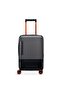 Jh001A 55cm Hardcase 4 Double Wheel Expandable Cabin Luggage Trolley Case Green