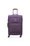 Optimax Lite 68.5cm Softcase 4 Double Wheel Expandable Check-In Luggage Trolley Purple