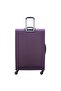 Optimax Lite 78.5cm Softcase 4 Double Wheel Expandable Check-In Luggage Trolley Purple - 3
