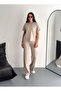 Modal Fabric Rabbit Embroidered Top and Bottom Casual Set / Lightweight Baggy Bottom and Short Sleeve Top - 2