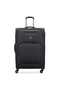 Optimax Lite 78.5cm Softcase 4 Double Wheel Expandable Check-In Luggage Trolley Black