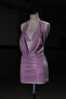 Glittery Collared Dress (Bralette Included) Heart Brooch in the Middle, Excluding - 3