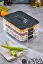 Practical 4 Tiers Storage Container Refrigerator Organizer Multi-Purpose Storage Container