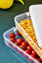 Practical 2 Tiers Storage Container Refrigerator Organizer Multi-Purpose Storage Container - 7