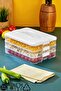 Practical 3 Tiers Storage Container Refrigerator Organizer Multi-Purpose Storage Container