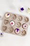 Carbon Steel 12 Li Flower Heart Shape Donut Cake Baking Mould Mt123 - 3