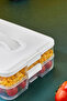 Practical 2 Tiers Storage Container Refrigerator Organizer Multi-Purpose Storage Container - 6