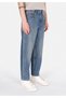 Baggy Fit Mid Waist Loose Leg Men's Blue Jean Trousers - 4