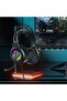سماعة رأس GOT100 Raven strike للألعاب RGB مع مشغلات 50 مم، PS4/PS5/XBOX ONE/PC، USB+3.5 مم، أسود - 2