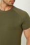 Men's Khaki Sleeves Slim Fit Compression Gym Fitness Sports T-Shirt - 2