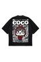 Unisex Oversize Coco Back Printed Boxy Fit Thick Fabric (240Gsm) T-Shirt
