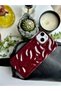 3D Embossed Burgundy Glossy Silicone Case Compatible with iPhone 13 - 14 and 15 - 5