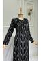 Women's New Season Collar Piping Model Glitter Piece Mother Dress - 4