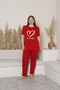 Summer Plus Size Women's Pizzama Suit with Heart