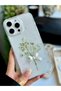iPhone 16 Promax Compatible Bouquet Glitter Flower Design (Real Flower) Silicone Case - 5